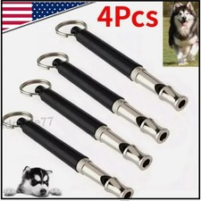 4Pcs Dog Training WHISTLE UltraSonic Obedience Stop Barking Pet Sound PitchBlack