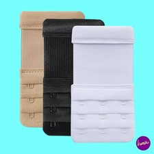 YARBAR Women's 3-Hook Elastic Bra Extender Strap, Set of 3, Multi, One Size