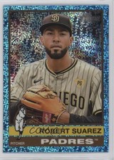 2025 Topps Heritage Chrome Light Blue Sparkle Refractor Robert Suarez #91 1b8h