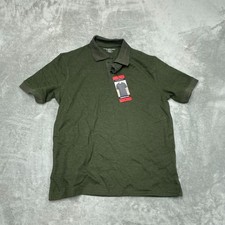 Marc New York Andrew Marc Green Sweater Polo Shirt M Cotton Blend a0312