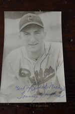 Tom Tommy Hughes Vintage Signed postcard  photo Philadelphia Phillies