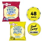 Smiths Snacks Savoury Bacon Scampi Fries Bundle Mix 48 Bags Short Dated