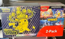 Pokémon Surging Sparks Elite Trainer Box + Booster Bundle – 2-Pack (Sealed)