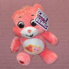 Care Bears 9" Love-a-Lot Bear Pink Plush Stuffed Animal Embroidered Eyes Gift