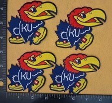 4 Qty UNIVERSITY of KANSAS JAYHAWKS STATE of  COLLEGE PATCH