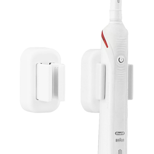 2 PCS Toothbrush Holder Wall Mounted for Bathroom, Self Adhesive Electric Too...