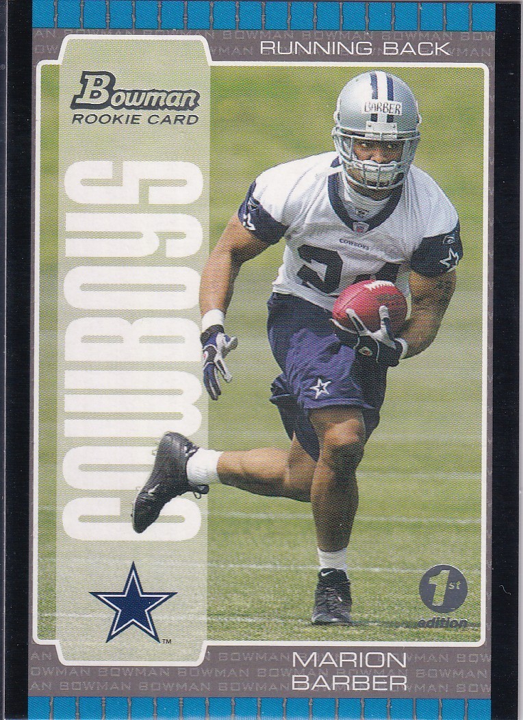 2005 BOWMAN 1ST EDITION #124 MARION BARBER Rookie Card NFL Dallas Cowboys