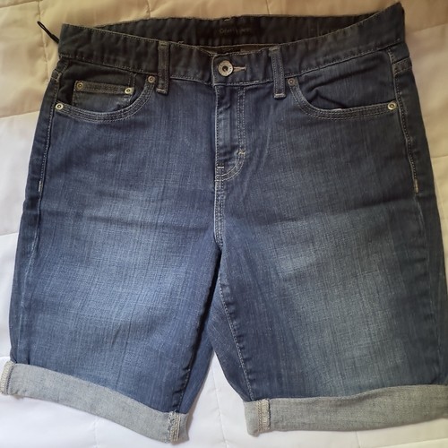 Calvin Klein Jeans Women’s Denim Bermuda Shorts Size -L ,Blue