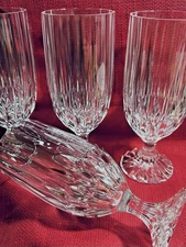 Mikasa Park Lane Crystal Iced Tea Water Goblets 7.25” Tall Glasses