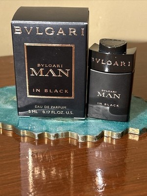 Bvlgari MAN IN BLACK Men PARFUM 5ml EDP Splash MINI Size DISCONTINUED (C88