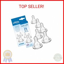 Dr. Brown's Natural Flow Level 4 Baby Bottle Silicone Nipple, Fast Flow, 9m , 10