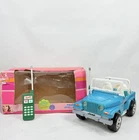 Barbie Car Radio Control Jeep Wrangler Vehicle Working Lights Vintage Year 2000