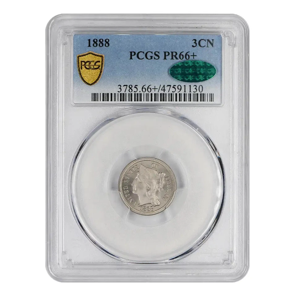 1888 Three Cent Nickel PCGS PR-66+ CAC - Image 3 of 4
