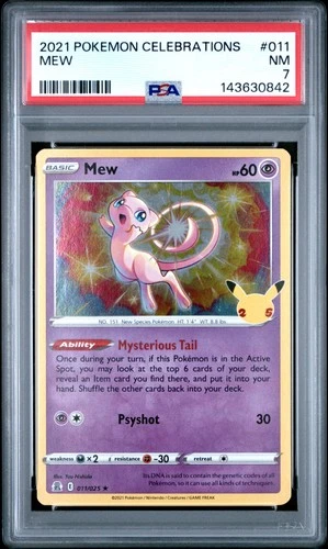 2021 POKEMON CELEBRATIONS #011 MEW PSA 7