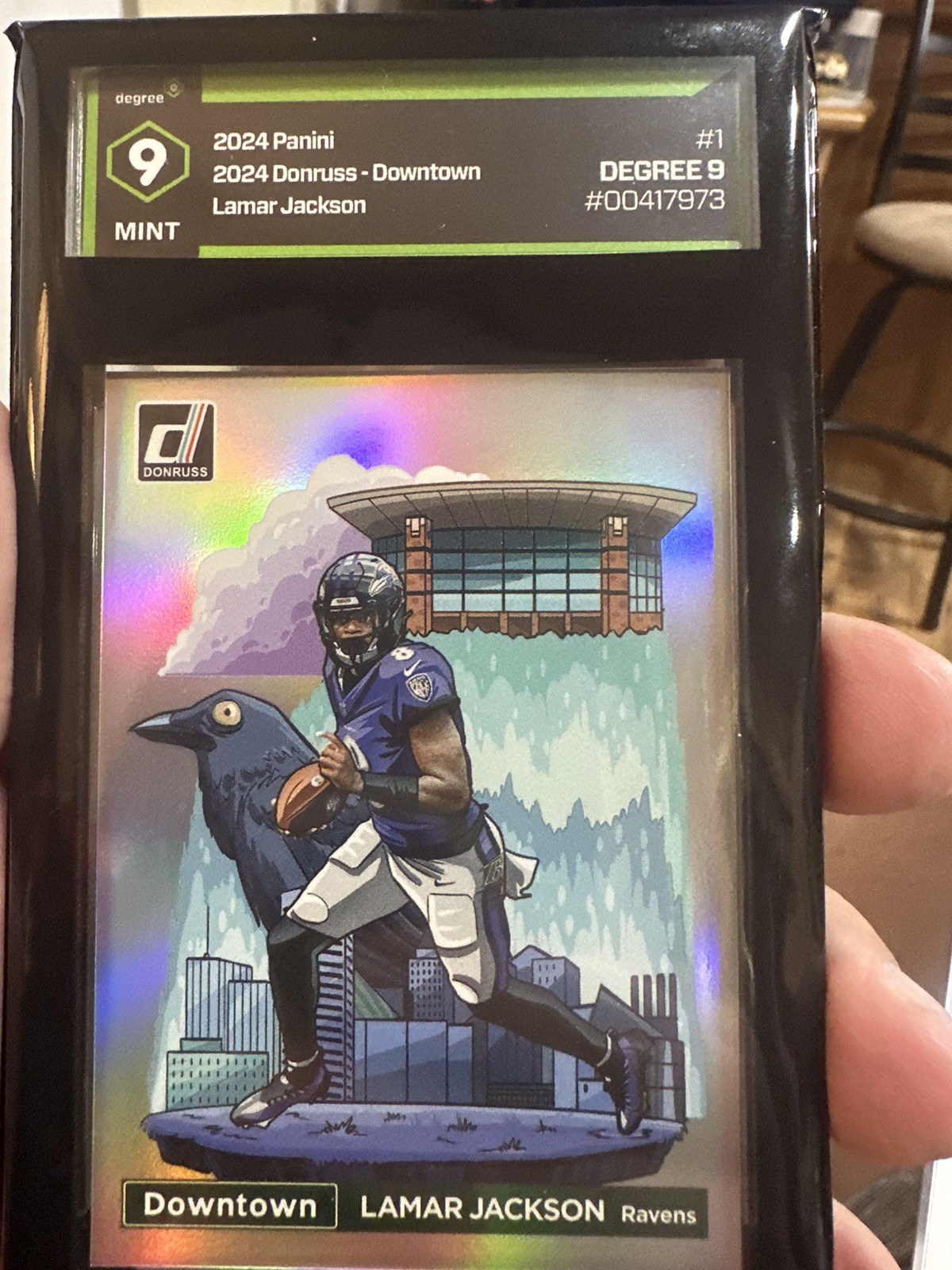 2024 Panini Donruss -Downtown! Lamar Jackson #1 Baltimore Ravens QB