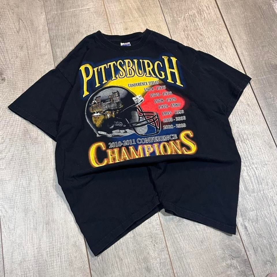 Vintage Y2K style 2011 Pitt Panthers Champions black cotton tee football Size L