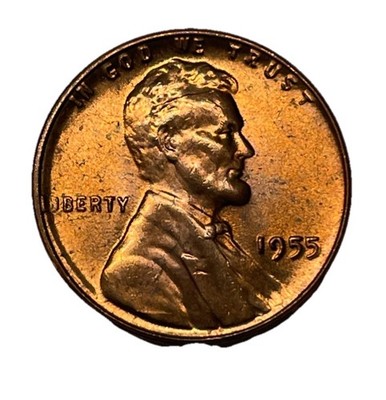 1955-P Lincoln Wheat Cent / Penny 1c Choice BU Red US Coin