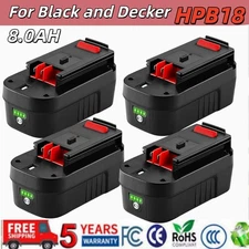 8000mAh w/LED Battery 18V for Black and Decker HPB18 HPB18-OPE 1/4PACK