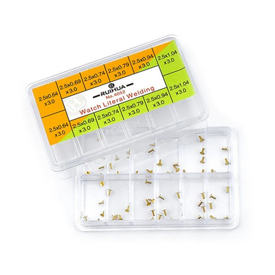 #ad 60Pack 12 Size 2.5mm Assorted Watch Dial Feet Set Movement Welding Tool No. 4052 $19.52