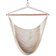 Chair Caribbean Hanging Rope Weaving Chair with 40" Hardwood Spreader Natural