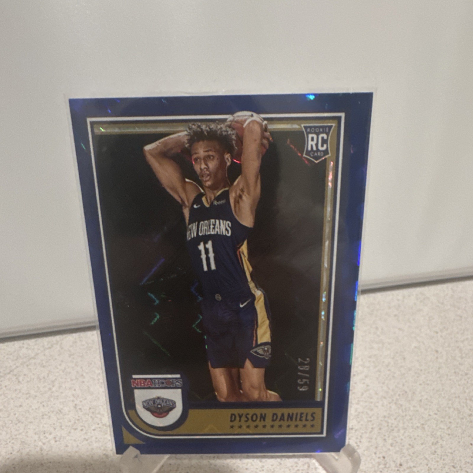 Panini 2022-23 NBA Hoops Dyson Daniels Rookie Blue Explosion #238 /59 Pelicans