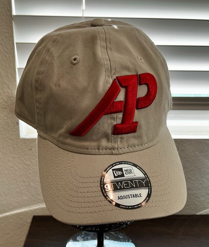 New Era 9TWENTY A1P Hat Cap Beige Red Logo Adjustable NWT $35 Retail