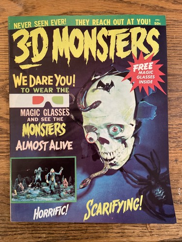 3D Monsters Magazine with glasses volume 1 #1 1964 FN/VF (read)