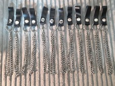 12 Vtg Wallet Chains Leather Belt Loop Strap 12  Chain Biker Trucker Resell Lot