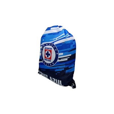Icon Sports Cruz Azul Liga MX Soccer Gym Sack Drawstring Cinch Bag Blue / White