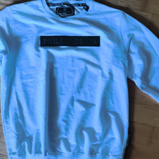 Philipp Plein Herren Strickpullover Weiß Gr....