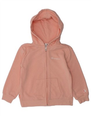 CHAMPION Mädchen Grafik Reißverschluss Hoodie Pullover 3-4 Jahre 2XS rosa BK73