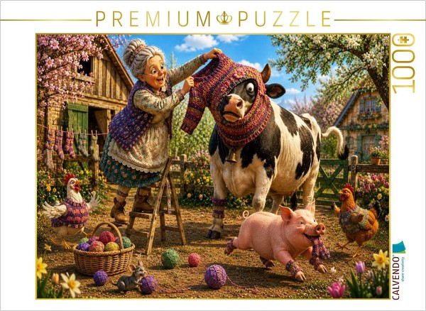 Calvendo Puzzle Head First! | 1000 Pieces, Finished Size 25.2 × 18.9 In (64 × 48-image