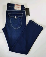 TRUE RELIGION-NWT-Men's Ricky Relaxed Straight Denim Jeans 700119-Size W33xL34