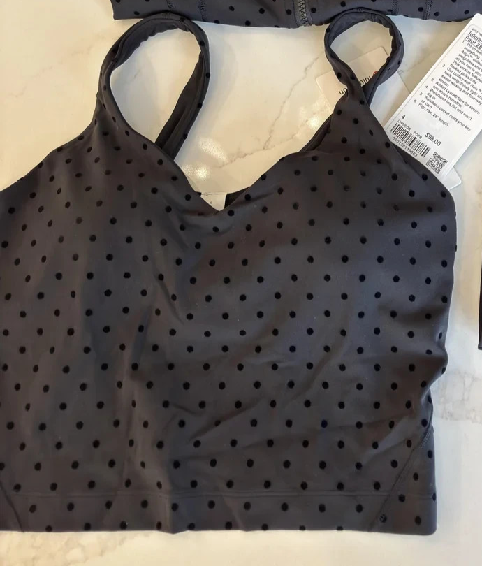SHIPS TODAY~LULULEMON ALIGN TANK TOP~POLKA DOT FLOCKED~0 2 4 6 8 SHIPS TODAY~LULULEMON ALIGN TANK TOP~POLKA DOT FLOCKED~0 2 4 6 8