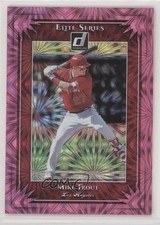 2019 Panini Donruss Elite Series Pink Firework Mike Trout #ES10 04g1