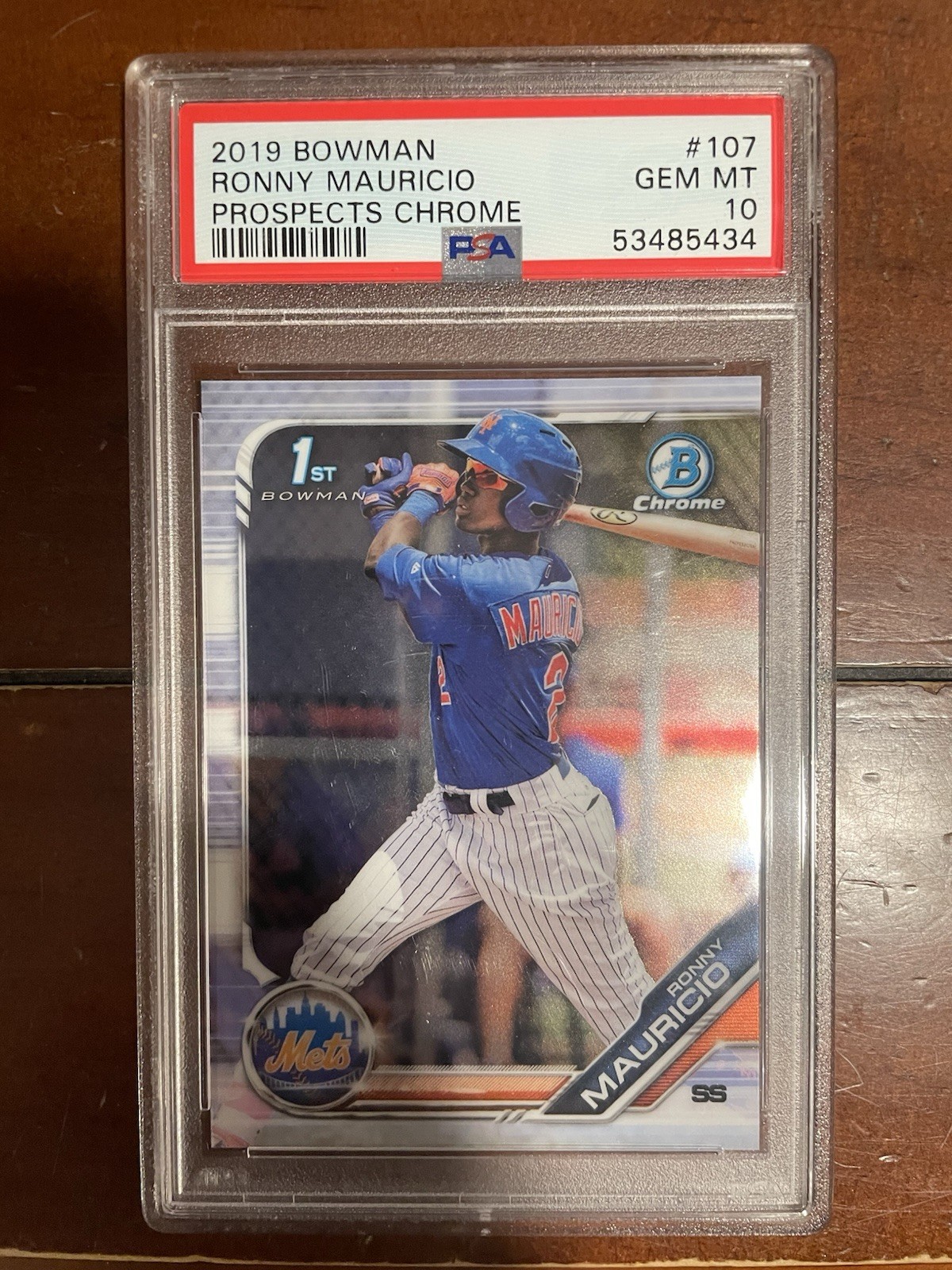2019 Bowman - Chrome Prospects Ronny Mauricio #BCP-107 (RC) PSA 10