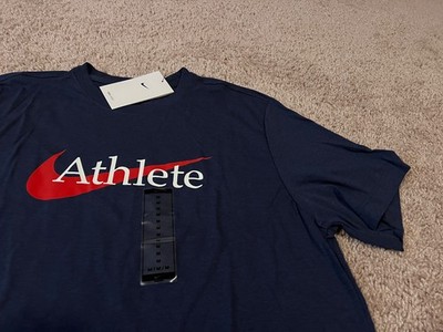 Nike Air Max blue red swoosh ATHLETE t shirt If You Have a Body USA Olympics M