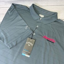 Callaway Vent Short Sleeve Open Mesh Polo Shirt Men's Medium Grey Cool New Logo