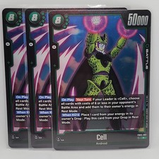 DBS Dragon Ball Fusion World FB03-061 Cell RARE Trading Card NM x3