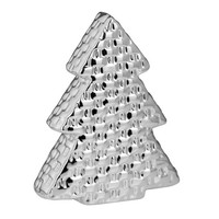 GläNzender Dekobaum 16.5 Cm Silberner Porzellan Tannenbaum - Weihnachtsdeko