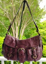 Coach Vintage MEDIUM 12654 65th Anniversary Garcia Purple Leather Shoulder Bag