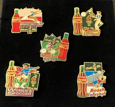 COCA COLA 5 DIFFERENT SPORTS 1996 ATLANTA OLYMPIC PINS