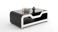 Couchtisch Modern Schwarz Weiß Hochglanz Elegant Design Wohnzimmertisch *