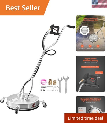 #ad 20 Inch Pressure Washer Surface Cleaner 4000 PSI Stainless Steel Attachment ... $303.99