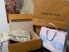 Louis Vuitton Escale Monogram Giant Tote Pink Blue Yellow with Box & Dust Bag