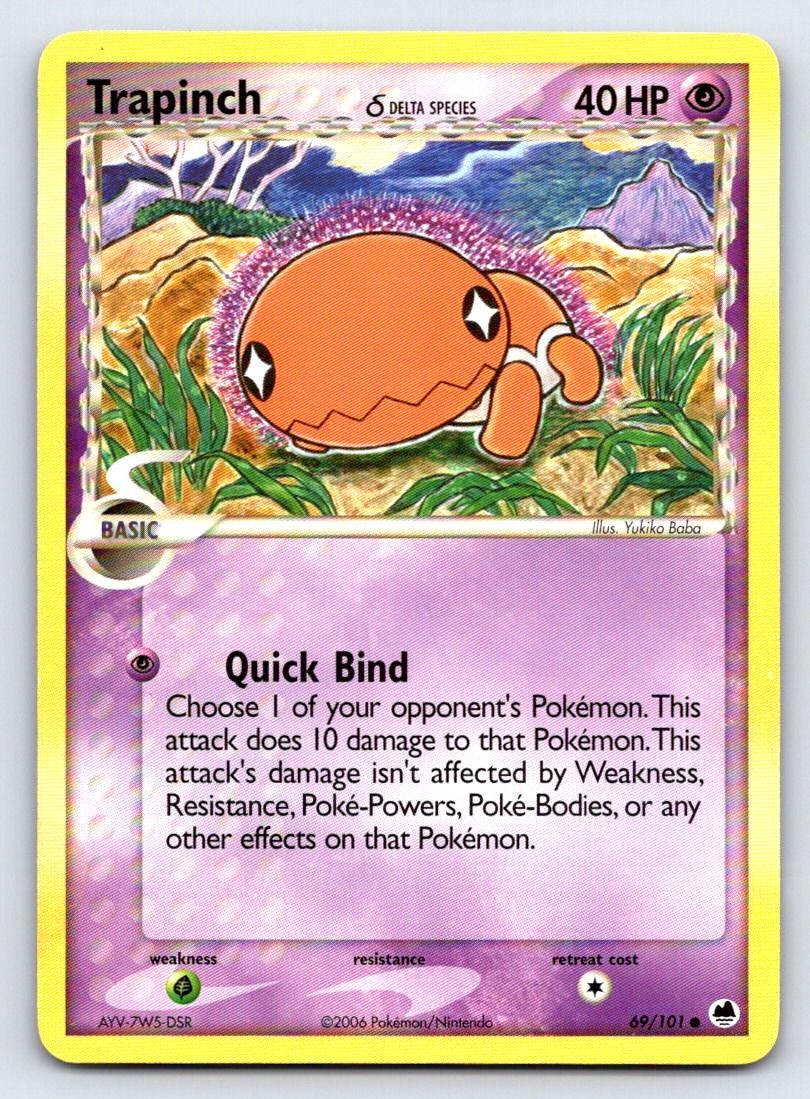 Trapinch 69/101 Common Dragon Frontiers Pokemon Lightly Played
