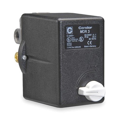 CONDOR USA, INC  PrsureSwtch,Auto/Off/Rest,3PST,40-360psi 3FWR5