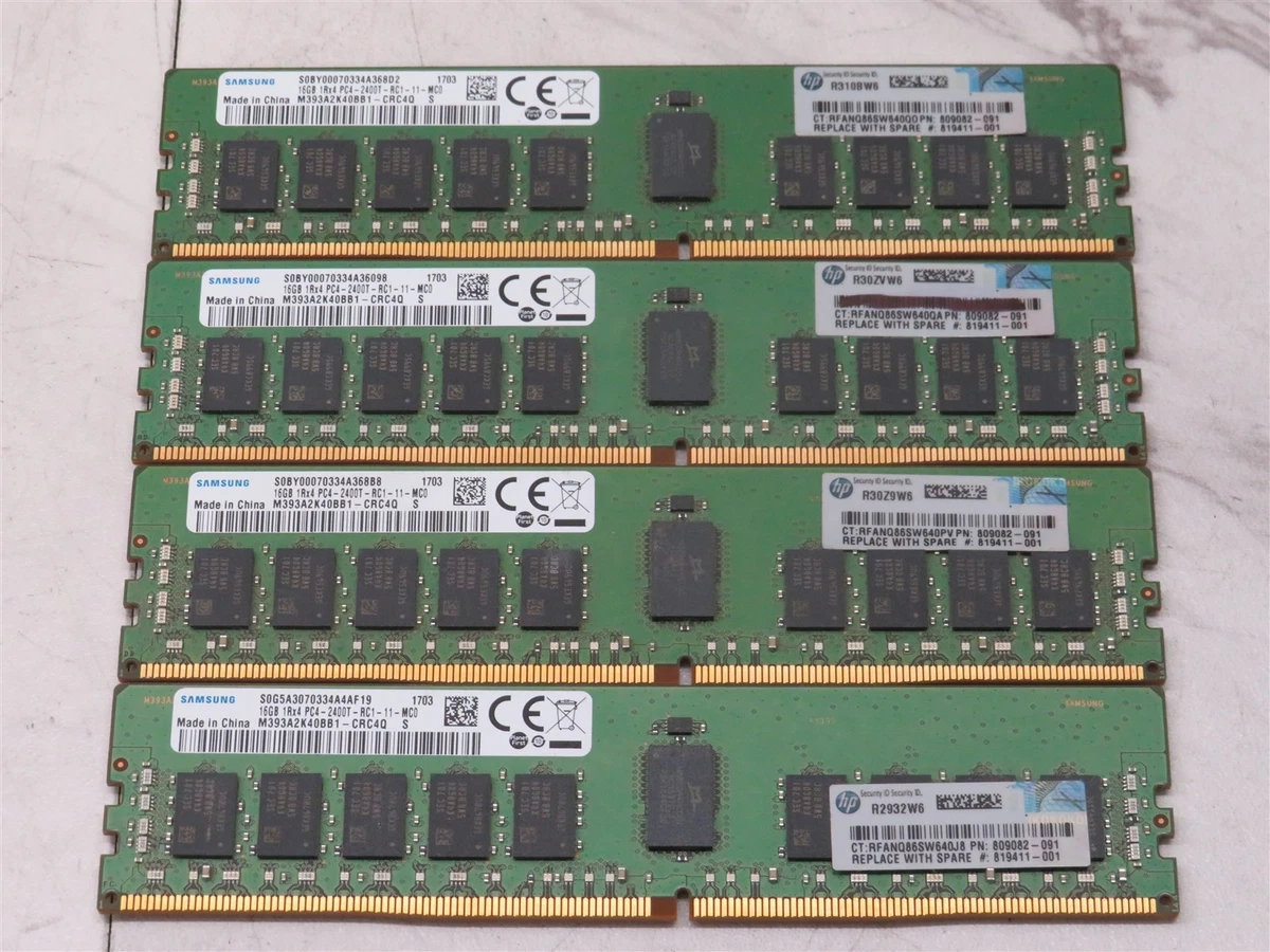 PC4-19200 (DDR4-2400) Bus Speed Computer RAM 64 GB Total Capacity