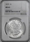 1879-P  $1  MORGAN SILVER DOLLAR  "PHILADELPHIA"  NGC MS63  #8703390-001