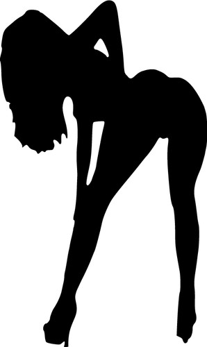 Sexy Woman Bending Over Vinyl Sticker Decal Motocross - Choose Size & Color - 第 1/2 張圖片